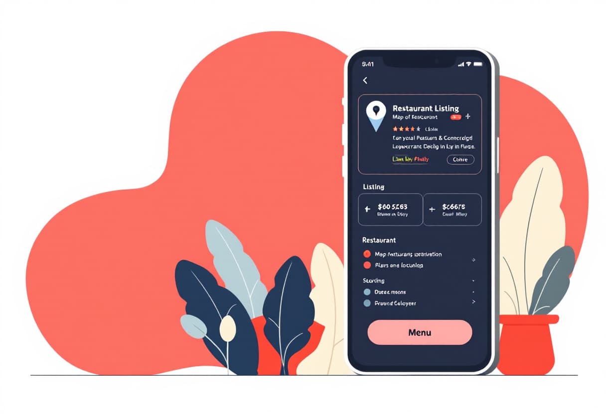 Wizytówka restauracji w Google z linkiem do menu