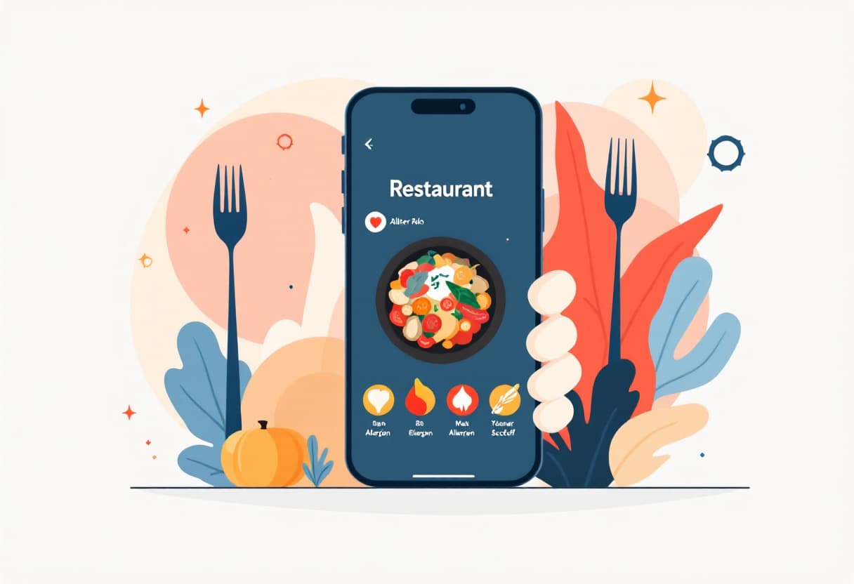 Oznaczenia alergenów przy daniu w menu cyfrowym