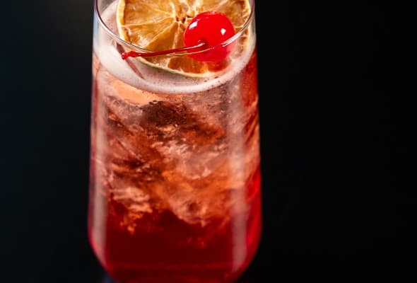 Cherry tea spritz