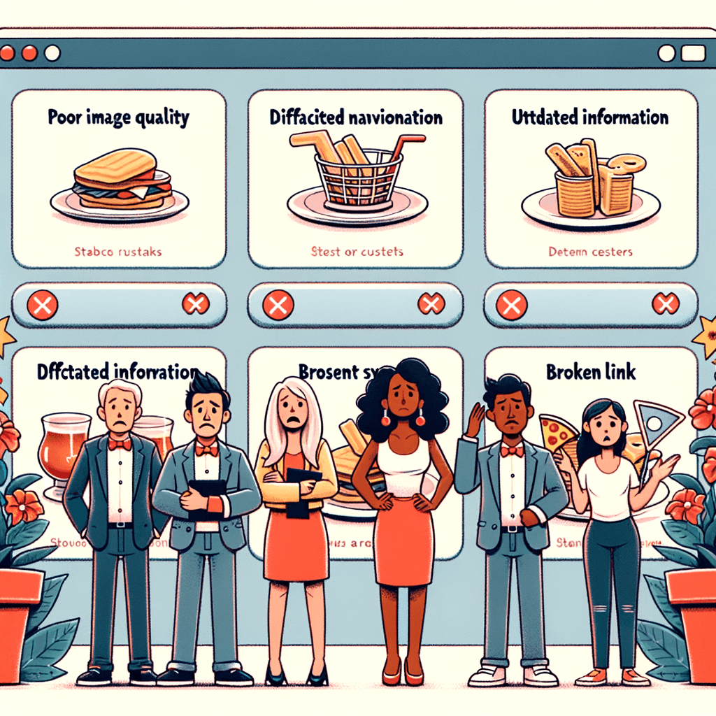 Strona internetowa restauracji na telefonie