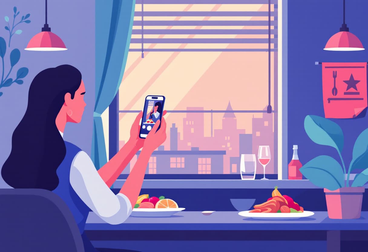 Zdjęcie dania robione telefonem w restauracji